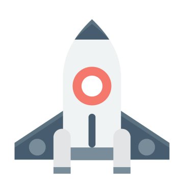 Roket renkli vektör simgesi