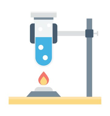 Test tüpü renkli vektör simgesi