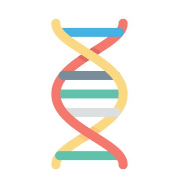 DNA renkli vektör simgesi