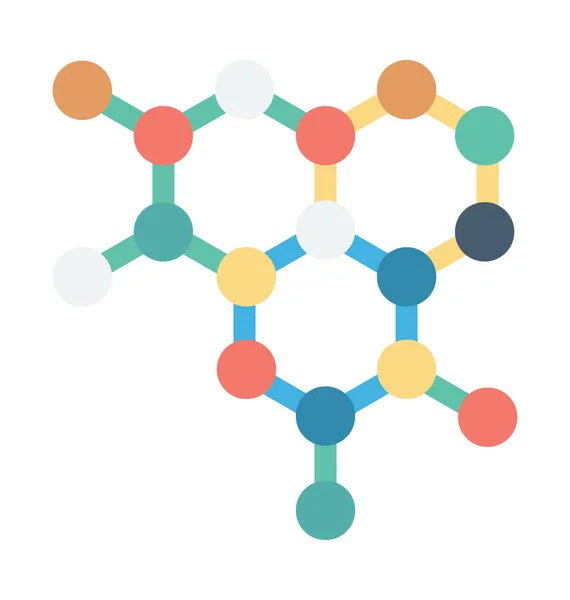 Icône Vectorielle Colorée Par Molécule — Image vectorielle