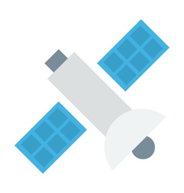 Uydu renkli vektör simgesi