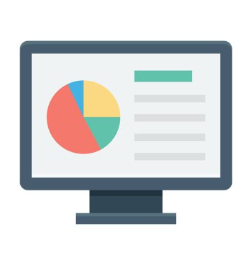 Analytics renkli vektör simgesi