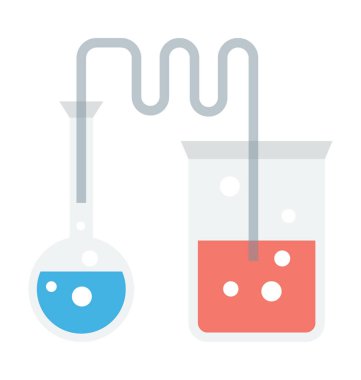 Laboratuvar Deney renkli vektör simgesi