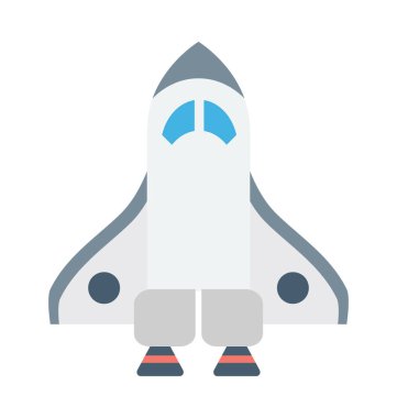 Roket renkli vektör simgesi