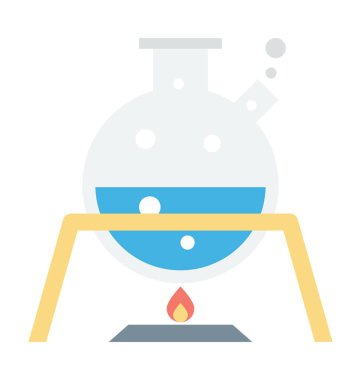 Laboratuvar araştırma renkli vektör simgesi