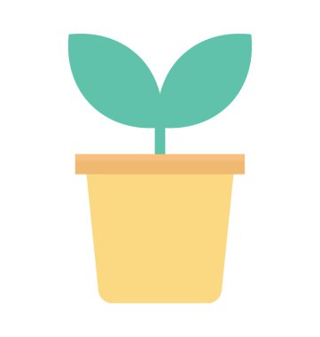 Bitki renkli vektör simgesi