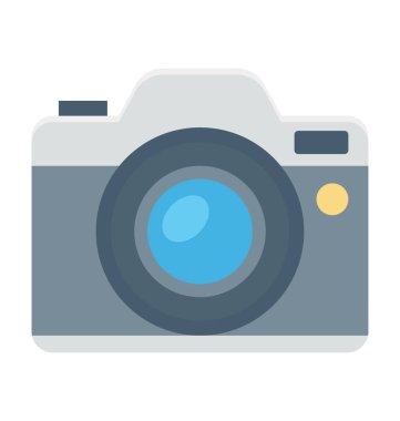 Kamera renkli vektör simgesi