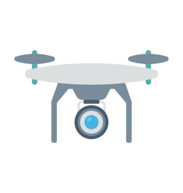 Kamera dron renkli vektör simgesi