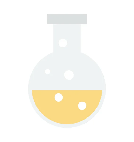 Flask Colored Vector Icon — Stock Vector