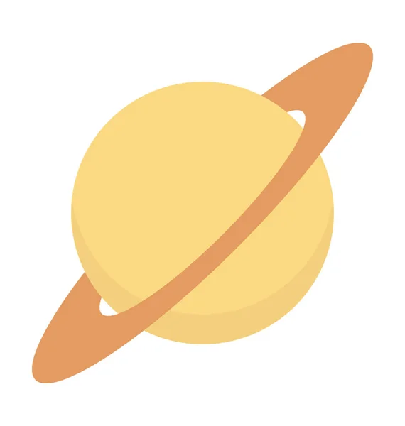 Planeet Gekleurde Vector Icon — Stockvector