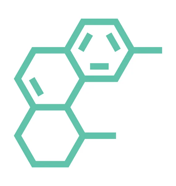 Ícone Vetor Colorido Molecule —  Vetores de Stock