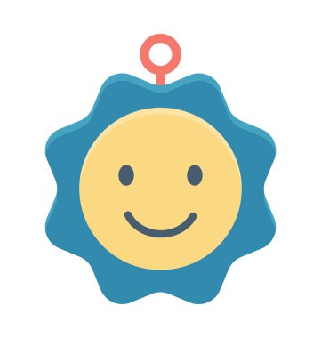 Bebek çıngırağı renkli vektör simgesi 