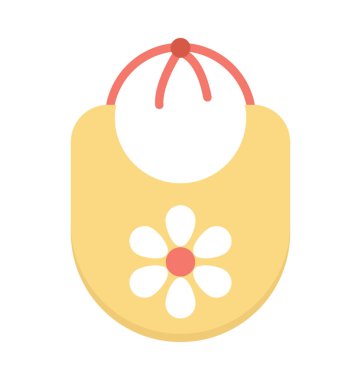 Bebek Bib renkli vektör simgesi