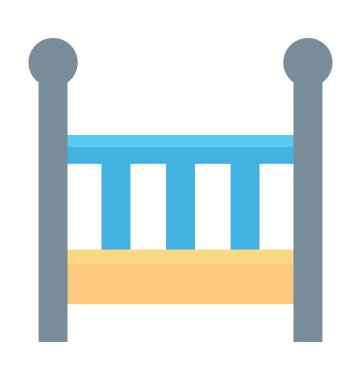 Beşik renkli vektör simgesi 