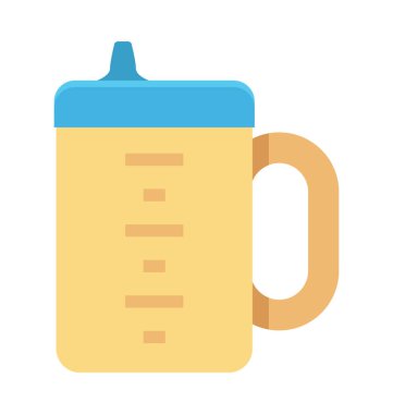 Bebek Kupası renkli vektör simgesi 