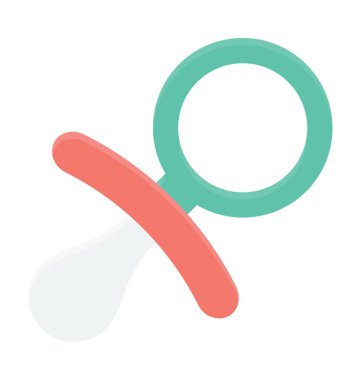 Emzik renkli vektör simgesi 