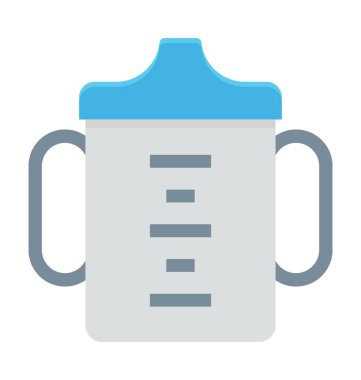 Bebek şişe renkli vektör simgesi