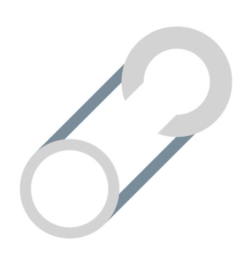 Çengelli iğne renkli vektör simgesi