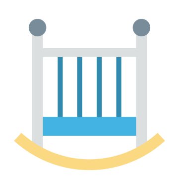 Beşik renkli vektör simgesi 