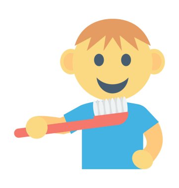 Renkli vektör simge fırçalama