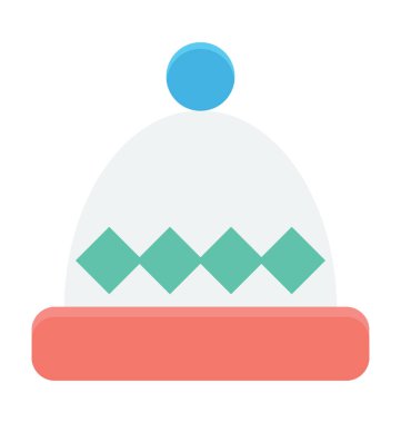 Örme kap renkli vektör simgesi 