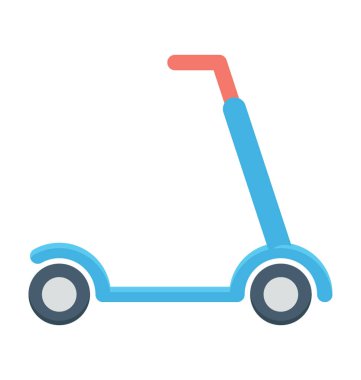 Çocuk Scooter renkli vektör simgesi 