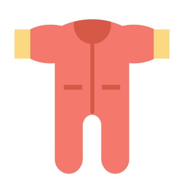 Çocuklar Romper renkli vektör simgesi