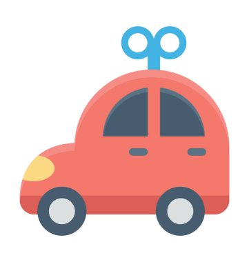 Oyuncak araba renkli vektör simgesi