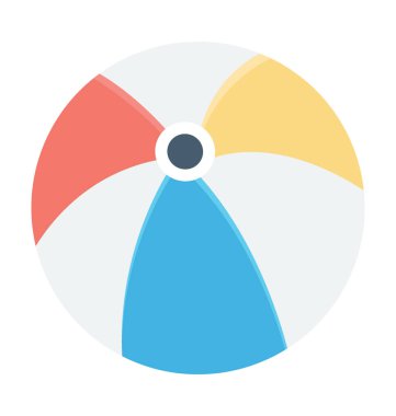 Lastik top renkli vektör simgesi 