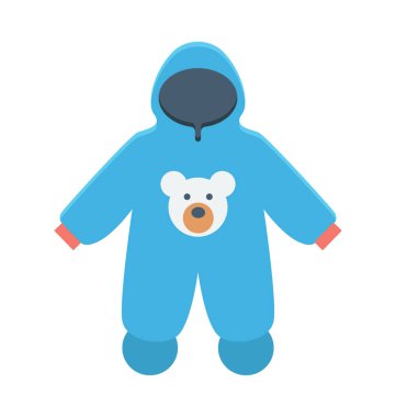 Bebek Hoodie renkli vektör simgesi