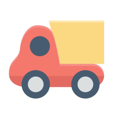 Kamyon oyuncak renkli vektör simgesi