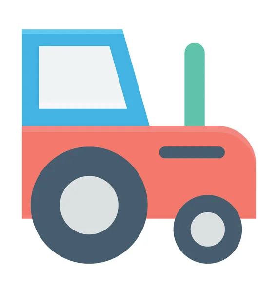 Traktor Wektor Kolorowe Ikony — Wektor stockowy