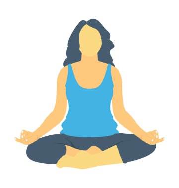 Yoga renkli vektör simgesi