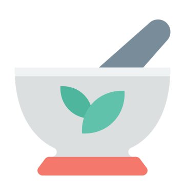 Harç havaneli renkli vektör simgesi