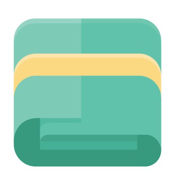 Banyo havlu renkli vektör simgesi