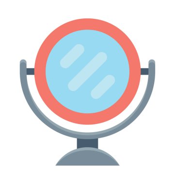 Salon ayna renkli vektör simgesi