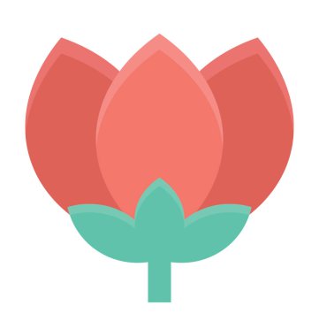 Lotus renkli vektör simgesi