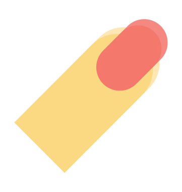 Parmak renkli vektör simgesi