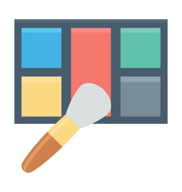 Makyaj renkli vektör simgesi