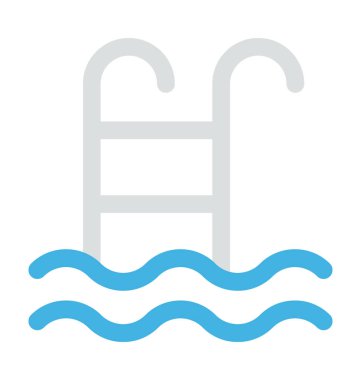 Yüzme renkli vektör simgesi