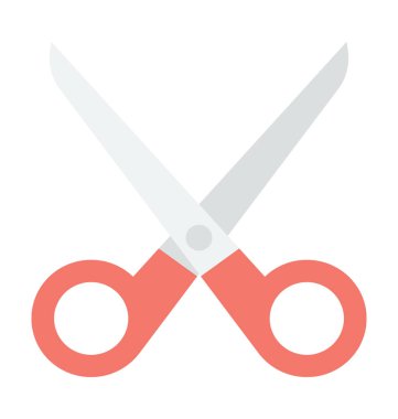 Makas renkli vektör simgesi