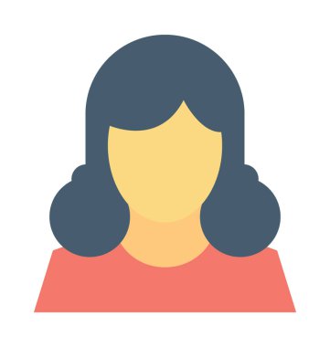 Kadın renkli vektör simgesi