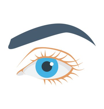 Göz renkli vektör simgesi