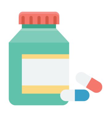 Gıda takviyeleri renkli vektör simgesi