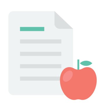 Diyet grafik renkli vektör simgesi