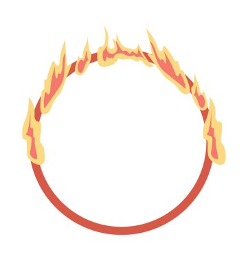 Yangın Ring renkli vektör simgesi