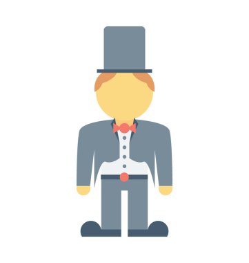 Sihirbaz renkli vektör simgesi