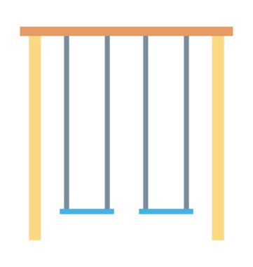 Salıncak renkli vektör simgesi