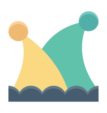 Palyaço şapka renkli vektör simgesi