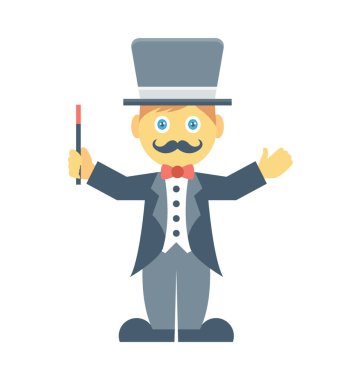 Sihirbaz renkli vektör simgesi